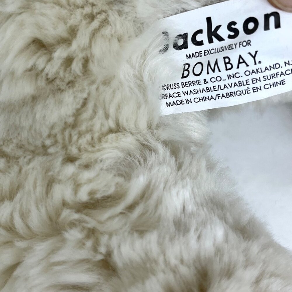 Bombay Company Russ Berrie Jackson 16" Cream Plush Bear - Picture 8 of 9